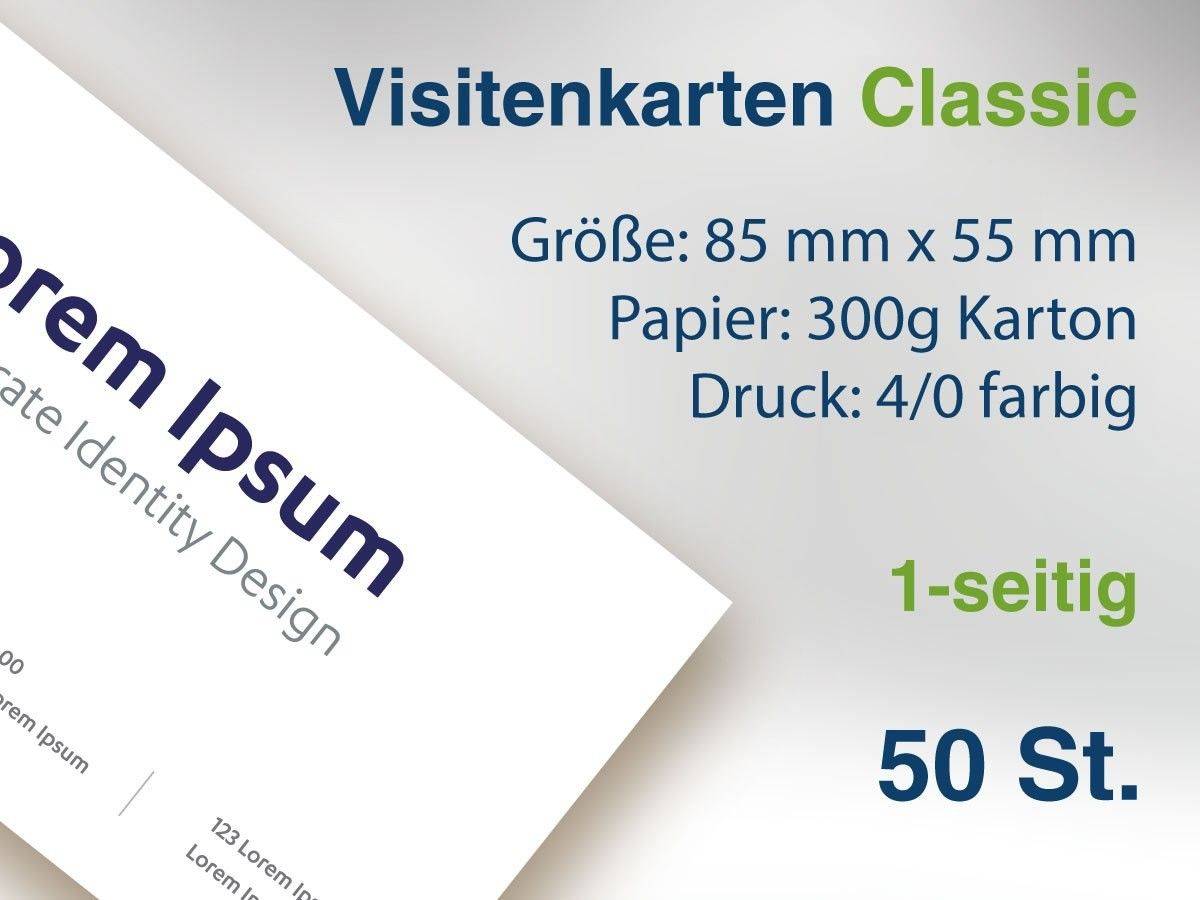 Visitenkarten Classic Querformat Einseitig 50 St Visitenkarten Classic Visitenkarten Druck Gravur Stempelfactory De